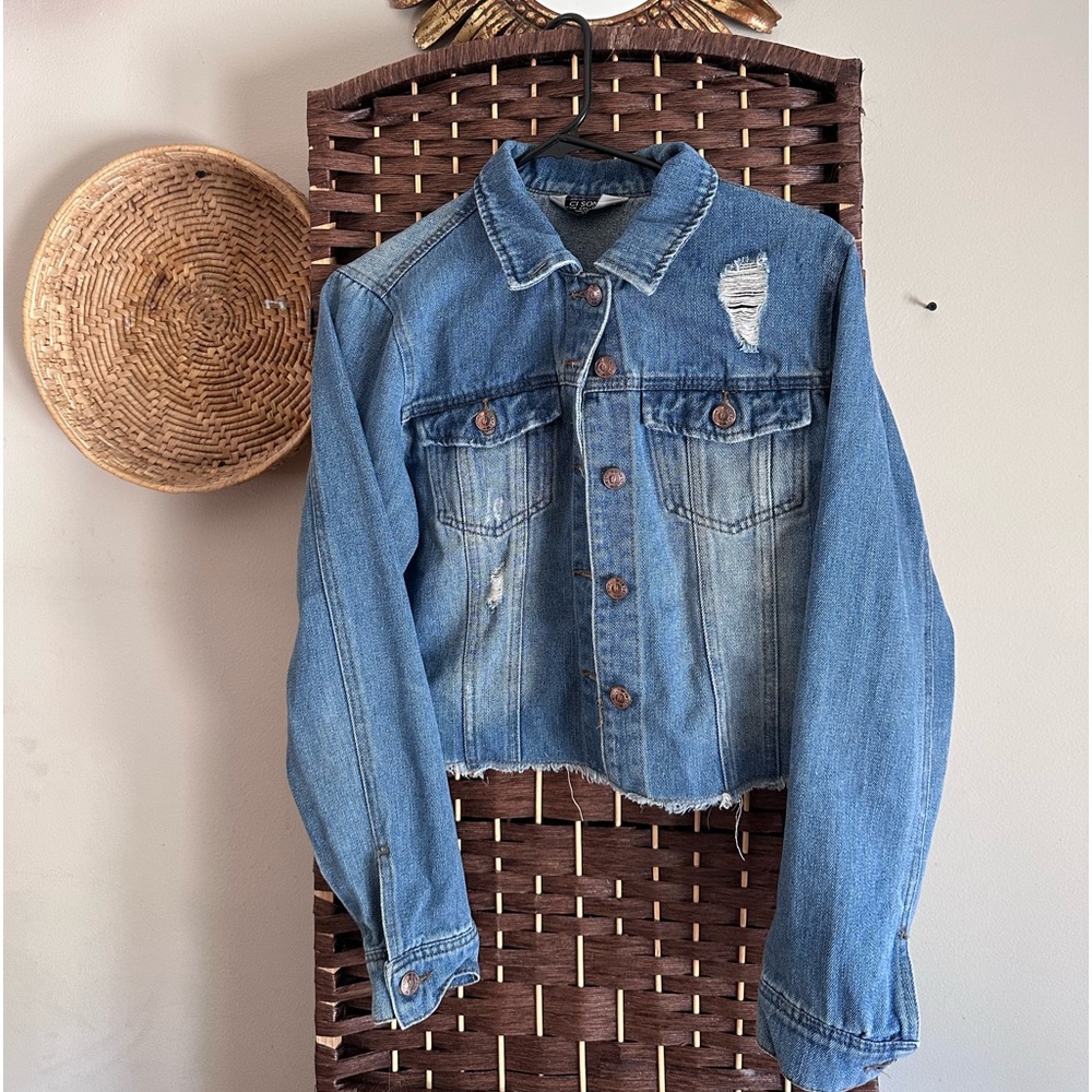 Distressed Jean Jacket - Picture 2 of 4